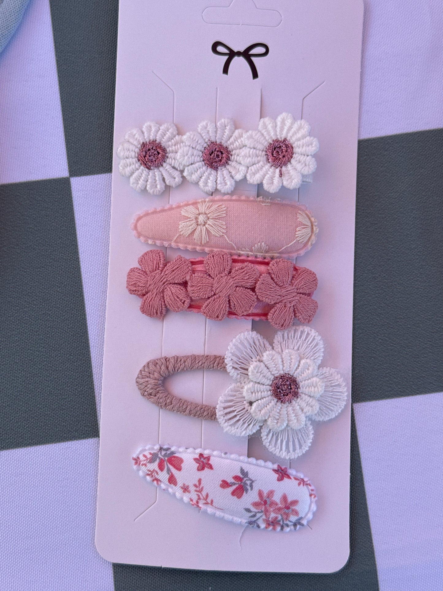 Floral hair clips