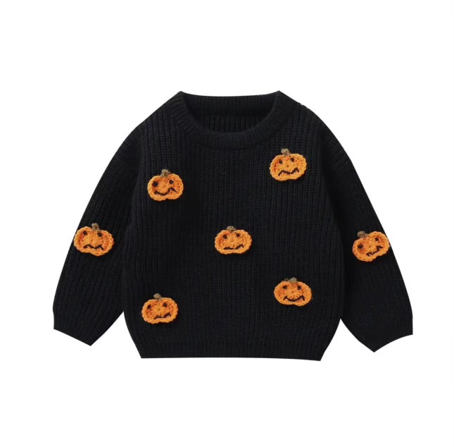 Jack O’ lantern baby sweater